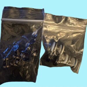 Five Pair Cuff link Bundle (Black, Blue, Silver, and White)